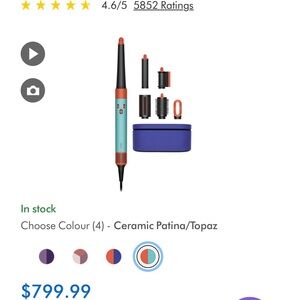 Dyson Hair Tool in Ceramic Patina and Topaz